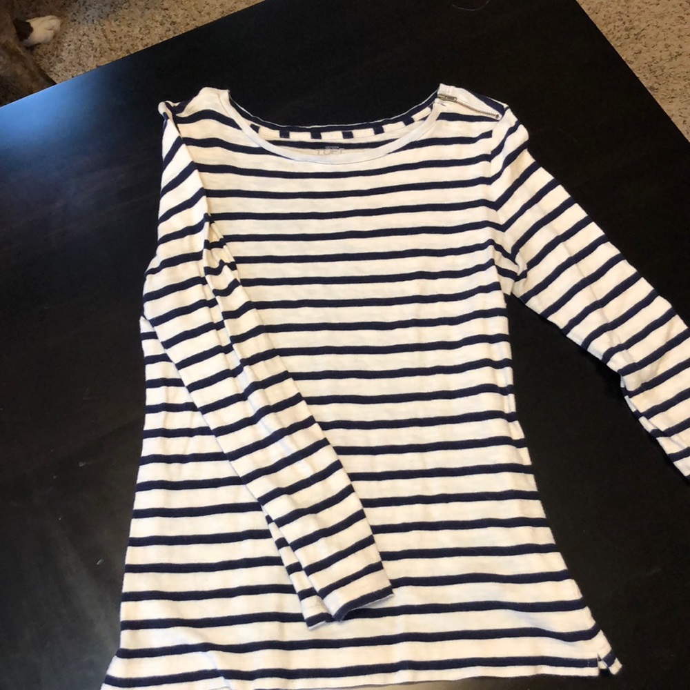 LOFT zipper shoulder l/s tee